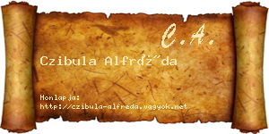 Czibula Alfréda névjegykártya